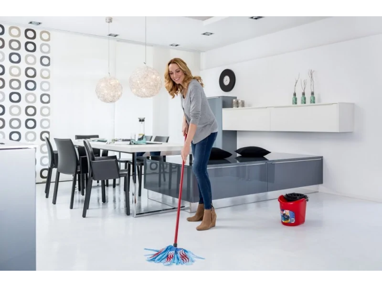 Mop 3ACTION VELOUR Vileda Mop+Kij 140008